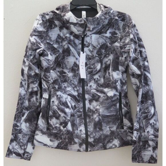 Lululemon Women's Sz 4 Black/White Take Flight Break a Trail Jacket $268 - Rare - Picture 4 of 15